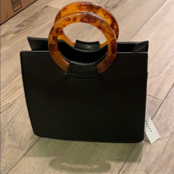 topshop tortoiseshell handle bag